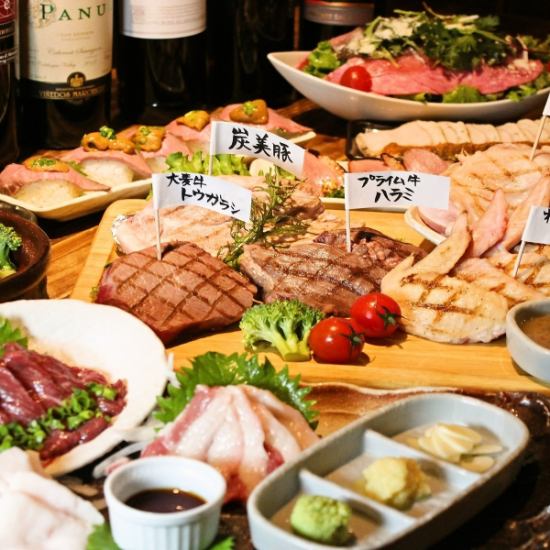 We offer beef, chicken, pork, and horse meat at izakaya prices.
