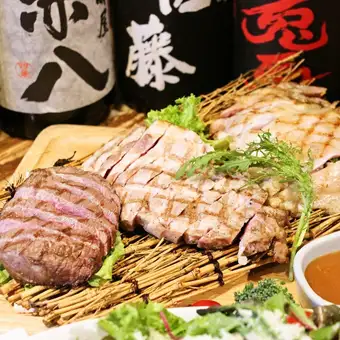 [¥4500 Course] Enjoy 3 kinds of charcoal-grilled dishes, charcoal-grilled pork, and more! ◆9 dishes + 2 hours of all-you-can-drink