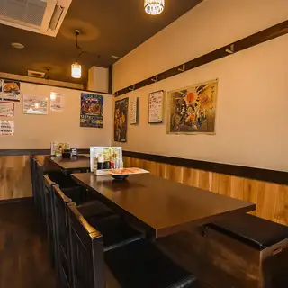 Two tables seating 6 people each.