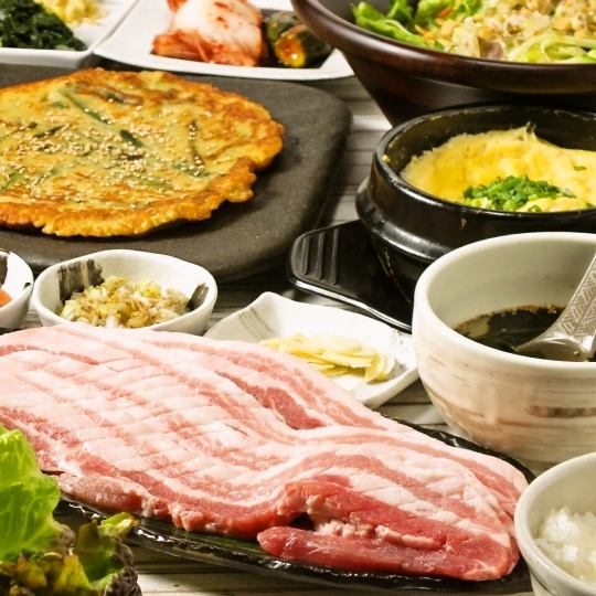 【HP限定課程◎】特別Samgyeopsal 120分鐘所有你可以吃的當然♪所有9項⇒1480日元