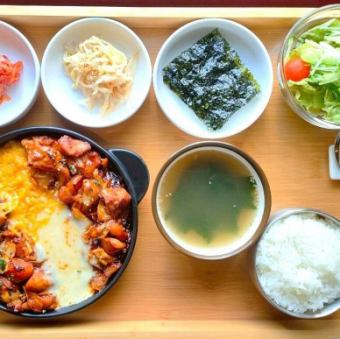 芝士铁板鸡套餐