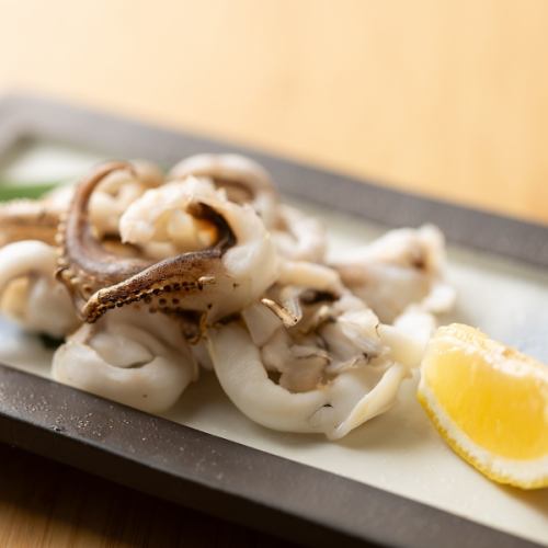 Grilled squid with salt