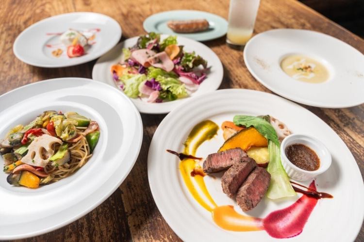 人気No.1 糸島旬彩コース　全8品　税込み3600円