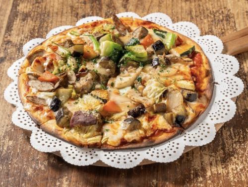 糸島野菜グリルの天然酵母生地ピザ【テイクアウト】