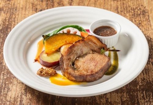 糸島産豚肩ロースポルケッタ＆糸島グリル野菜【テイクアウト】