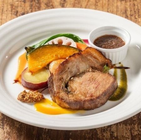 糸島産豚肩ロースポルケッタ