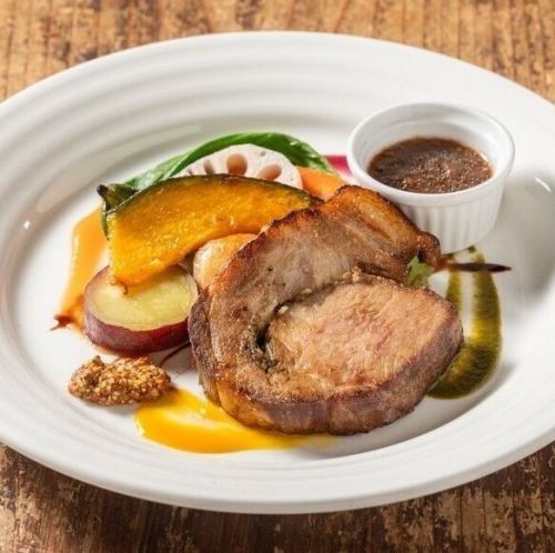 糸島産豚肩ロースポルケッタ