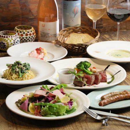 糸島旬彩歓送迎会コース 2H飲放付 全8品 税込み6000円