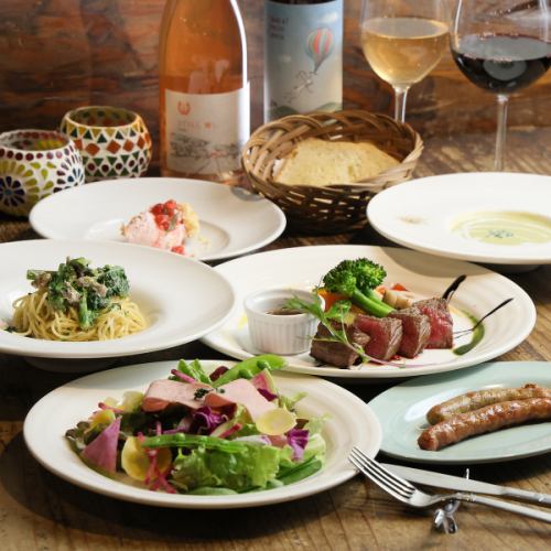 糸島旬彩歓送迎会コース　2H飲放付　全8品　税込み6000円