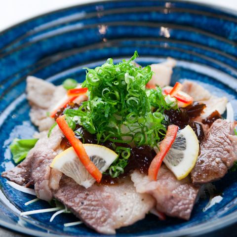 Grilled beef scallops with grated daikon radish and ponzu sauce