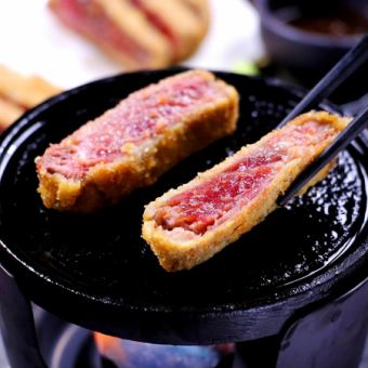 [March 1st ~ Reservations here] Rare beef cutlet & marbled horse meat sashimi & eel hitsumabushi... [Beef cutlet course] 4,980 yen