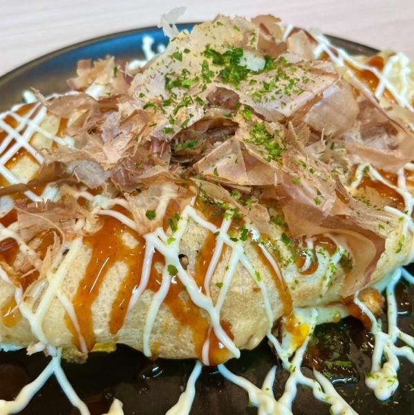 【定番の鉄板メニュー】アツアツがウマい！◆HACHIのお好み焼き　1500円(税込)