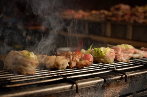 備長炭使用の串焼き♪