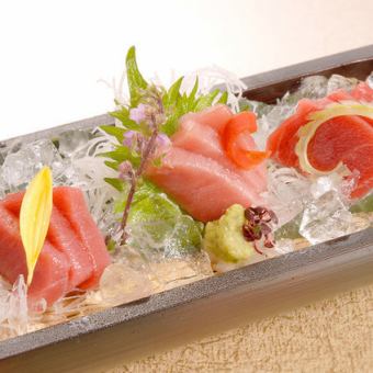金槍魚 honmaguro osashimi 的生魚片
