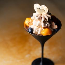 Heart-shaped parfait