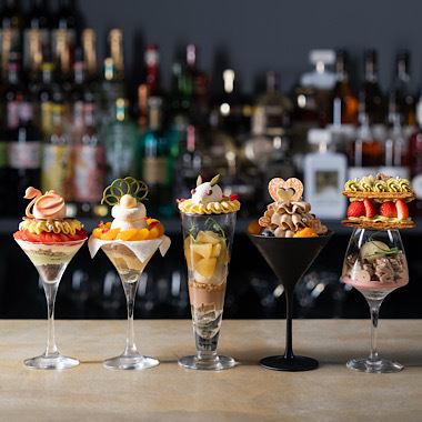 Parfait made with seasonal fruits