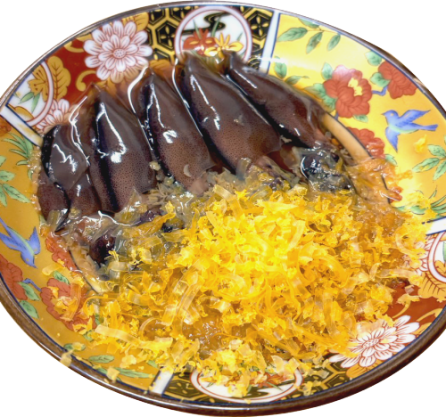 ほたるいか沖漬け鶏カラスミ