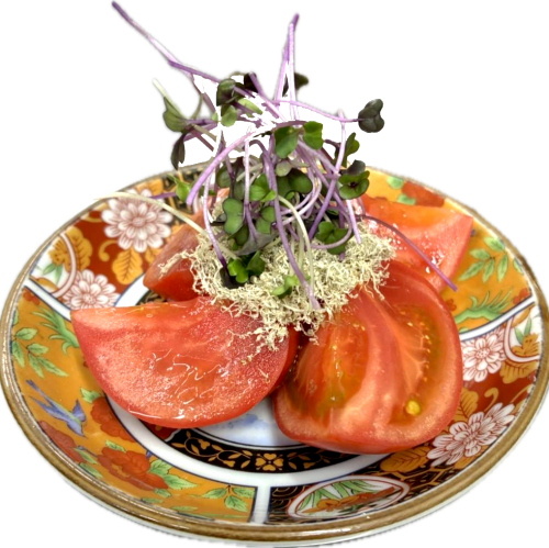 とろろ昆布と食べるフルーツトマト