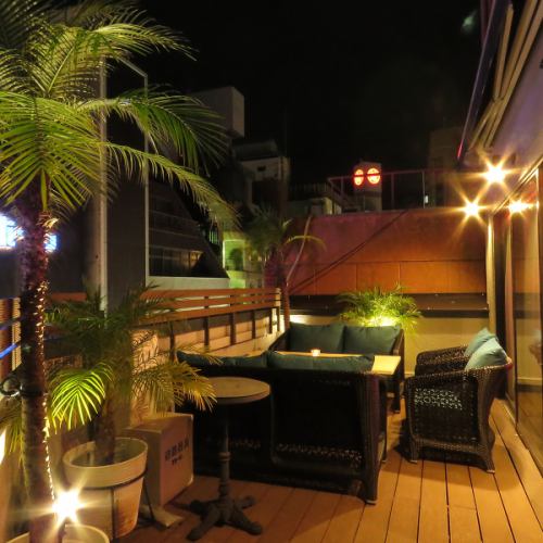 夜景を眺めながら楽しめる