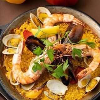 [120 minutes all-you-can-drink included] Spanish Iberico pork & our proud paella enjoyment plan