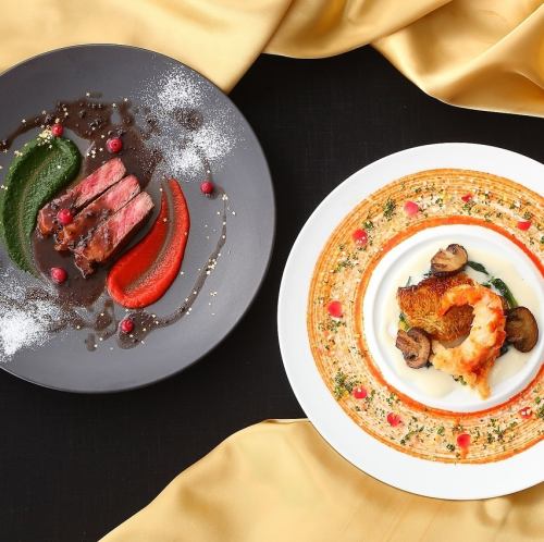 从两道主菜中选择