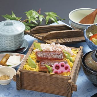 《夏のうなぎとかにフェア》うなぎ蟹セイロ御膳【5品】　3278円（税込）
