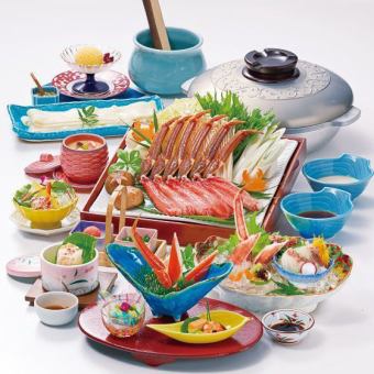 螃蟹涮鍋懷石渡月【9道菜品】8,580日圓（含稅）