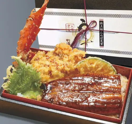 うなぎたらば天重（税込4,860円）　※6/1～8/31までの期間限定商品