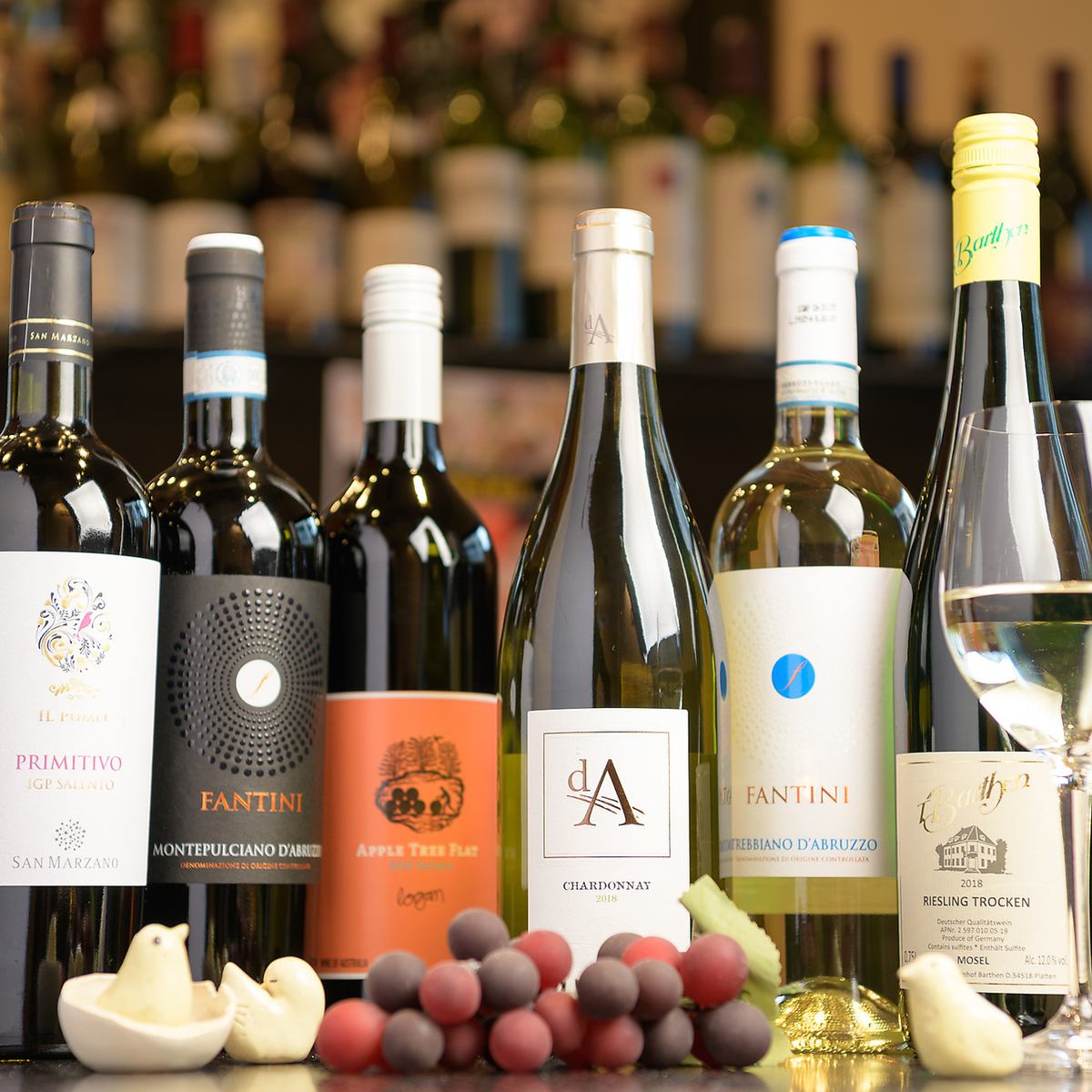 [Many discerning brands] We have more than 50 brands of wine.