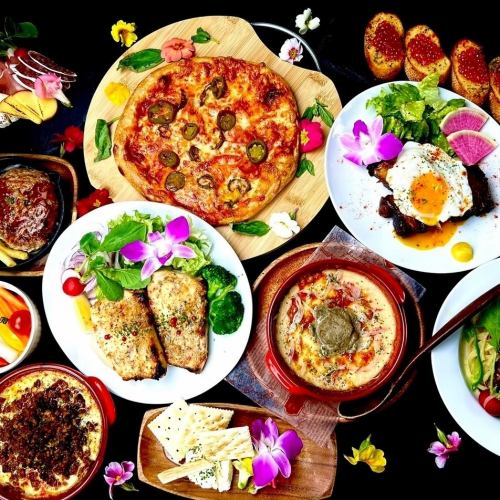 海鮮やお肉のバル料理を