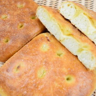 rice or homemade focaccia