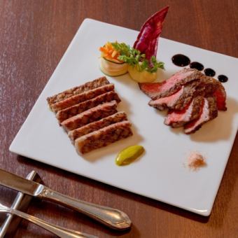 [Hospitality with two types of high-quality meat♪] Premium dinner course with one drink