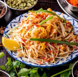 Seafood fried rice noodles "Pad Thai"