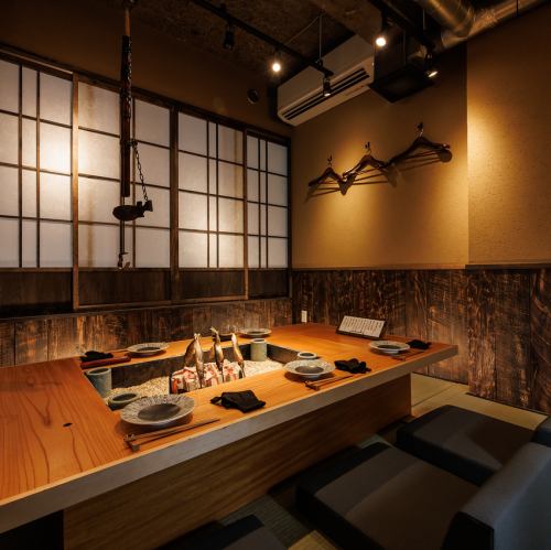 完全個室。贅沢な料理とくつろぎの時間をご提供します。