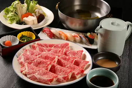 惠比寿套餐【无限量享用日本黑毛牛肉】+ 高级寿司(1份)¥8750 → ¥7850