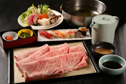 宝船套餐【北海道A5级牛肉无限量享用】+ 一份高级寿司:¥12,450 → ¥11,500