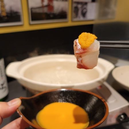 豪华海胆涮锅套餐7,000日元（可改为螃蟹火锅）
