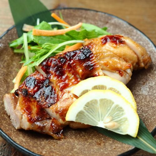 Grilled chicken thigh with citron