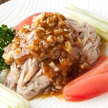 Steamed chicken with sesame sauce