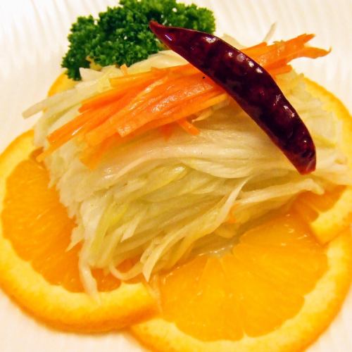 Chinese cabbage with sweet and sour sauce
