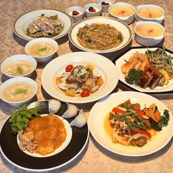 【Most Popular】Shark fin chawanmushi (steamed egg custard) included ☆ 2-hour all-you-can-drink (tax included) 9,000 yen. Table service available for groups of 3 or more.