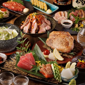 ■3H飲み放題付『夕凪コース』大山鶏の地鶏鍋に鰻ご飯にお造り鮮魚など〈全8品〉4500円⇒4000円