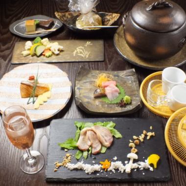 Lunch (reservations required) [Kocho] Aperitif, two main dishes and six Kyoto-style original Japanese dishes 5,500 yen