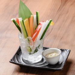 蔬菜條配特製蛋黃醬