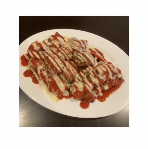 新じゃが、里芋、レンコンのパタタス・ブラバス