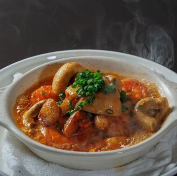 海老とマッシュルームのアヒージョ