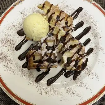 ブリュッセルワッフル チョコレートソース