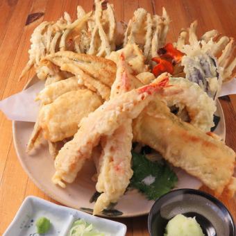 【特推☆天ぷら盛り合わせ人数様分×飲み放題セットプラン】名物天ぷら含む9種盛付3000円!