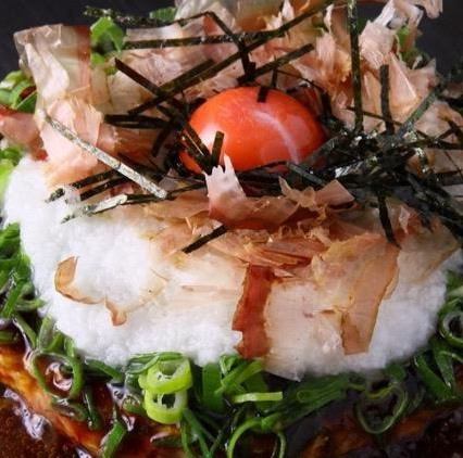 [Specialty ★ Yukishodama] A juicy okonomiyaki that can only be eaten in Yukisho, with a focus on powder and soup stock!