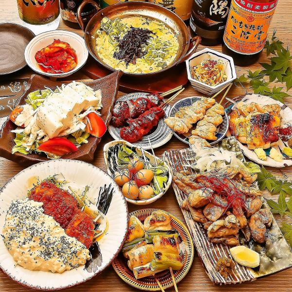 [2 hours all-you-can-drink included] 7 dishes including Hyuga Chicken Tataki and our specialty Chicken Nanban for 5,000 yen (tax included)